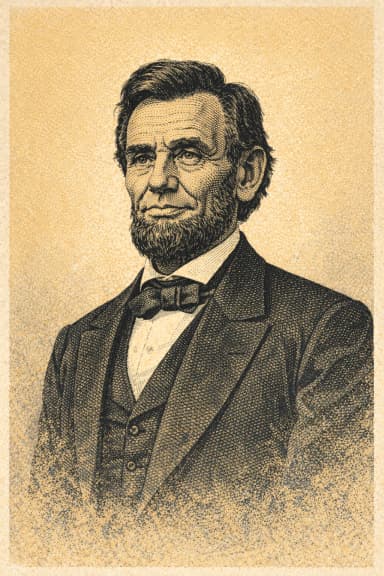 Portrait of Abraham Lincoln in formal presidential attire