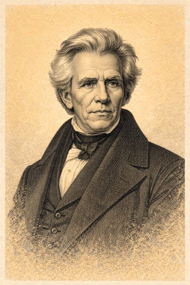 Portrait of Andrew Jackson in formal presidential attire