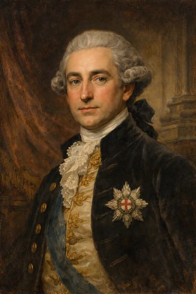 AI-generated portrait of the Duke of Grafton in formal 18th-century attire