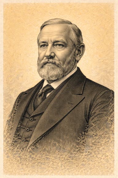 Portrait of Benjamin Harrison in formal presidential attire