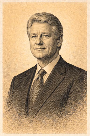 Portrait of Bill Clinton in presidential attire