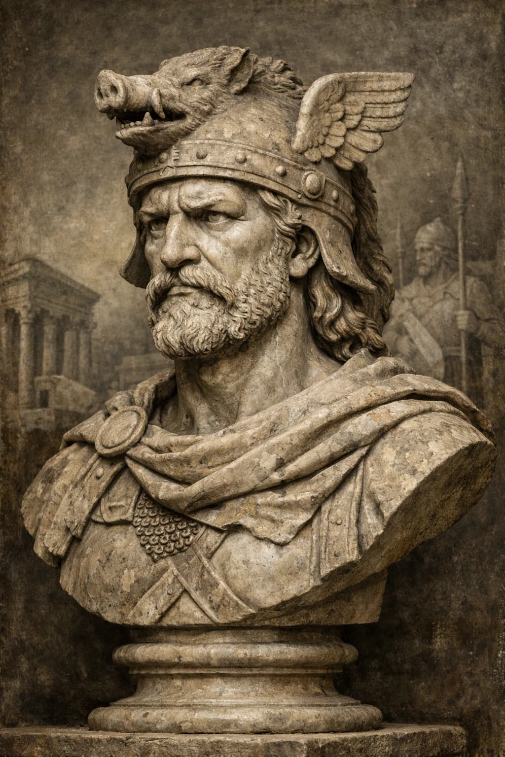 AI-generated portrait of Brennus, Gallic chieftain