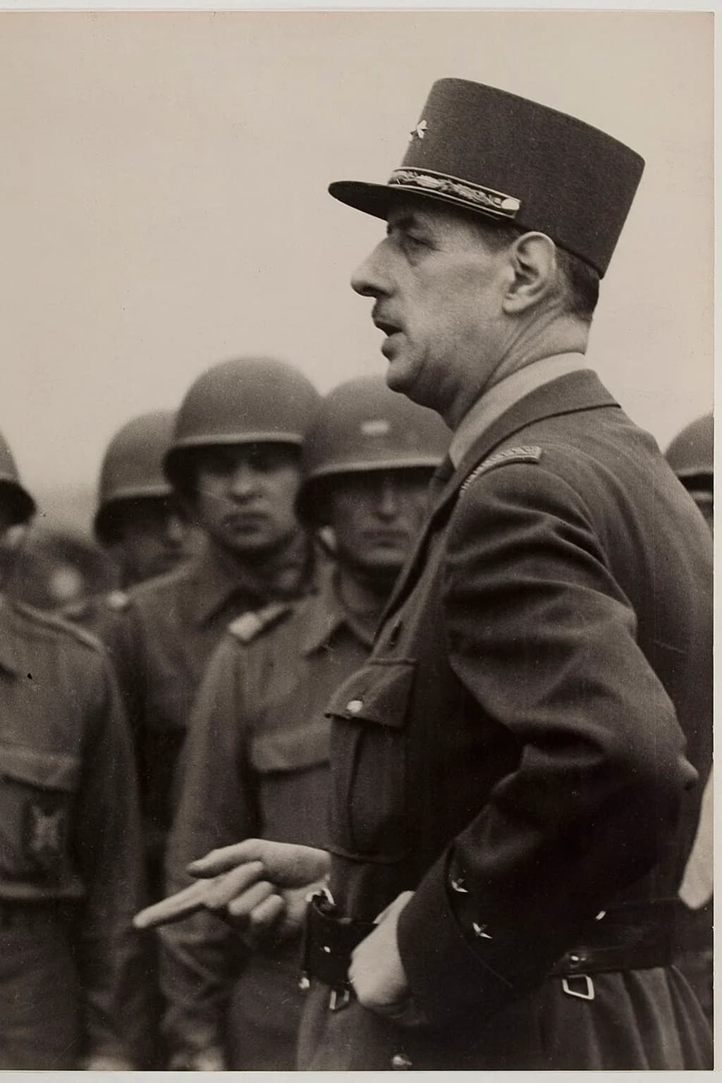 Portrait photograph of Charles de Gaulle