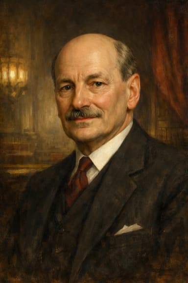 Portrait of Clement Attlee in formal ministerial attire