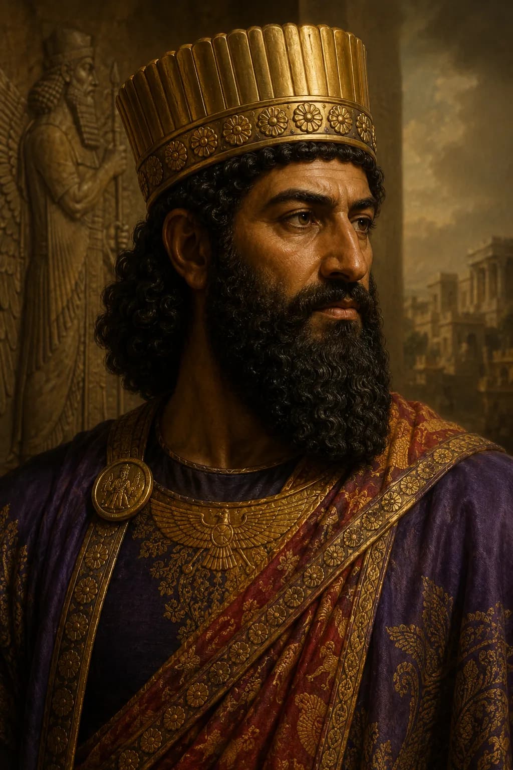 Portrait of Darius I in Achaemenid royal dress