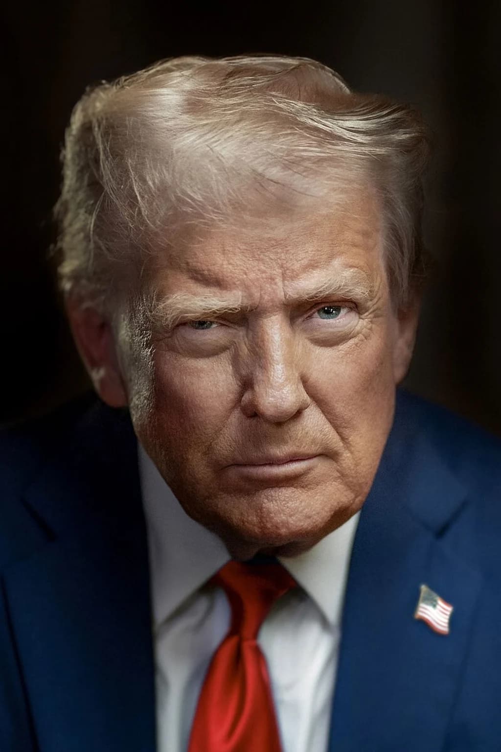 Official portrait photograph of Donald Trump