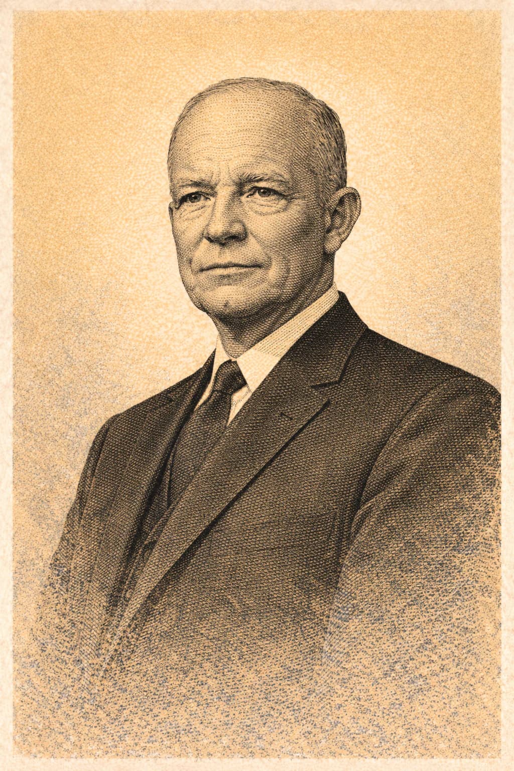 Portrait of Dwight D. Eisenhower in military uniform