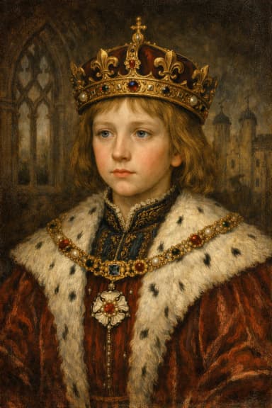 AI-generated portrait of Edward V as a young prince