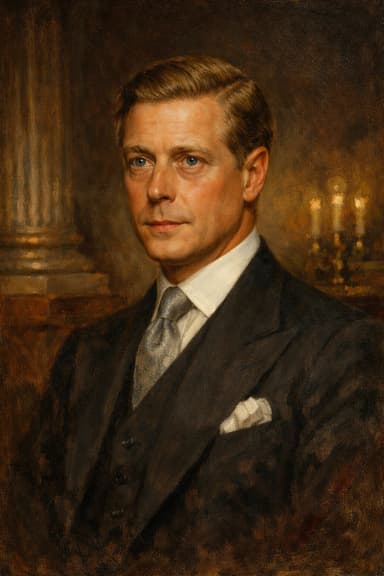 Portrait of Edward VIII in 1930s royal attire
