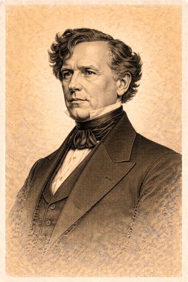 Portrait of Franklin Pierce in formal presidential attire