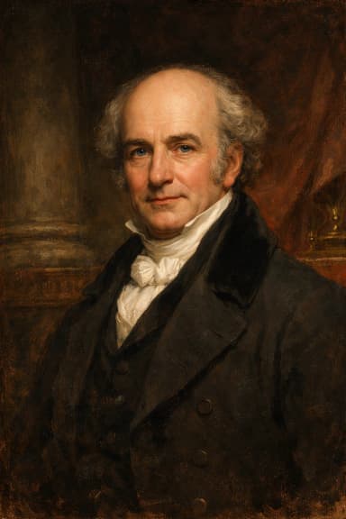 AI-generated portrait of George Canning in formal Regency-era attire
