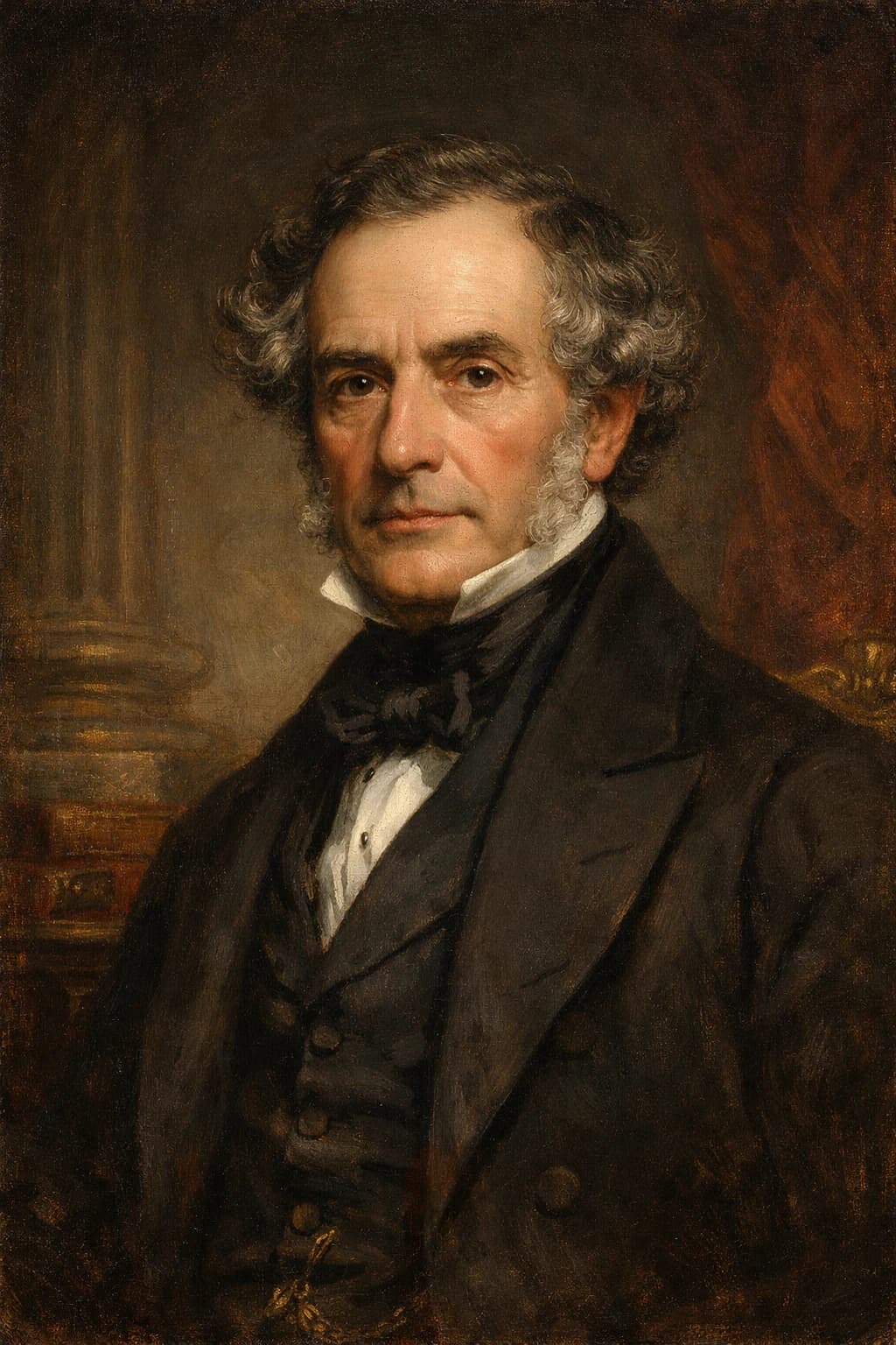 AI-generated portrait of the Earl of Aberdeen in formal Victorian attire