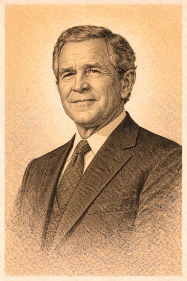 Portrait of George W. Bush in formal presidential attire