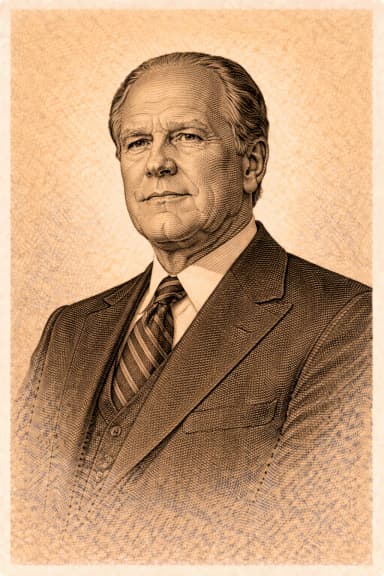Portrait of Gerald Ford in formal presidential attire