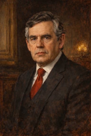 Portrait of Gordon Brown in formal ministerial attire