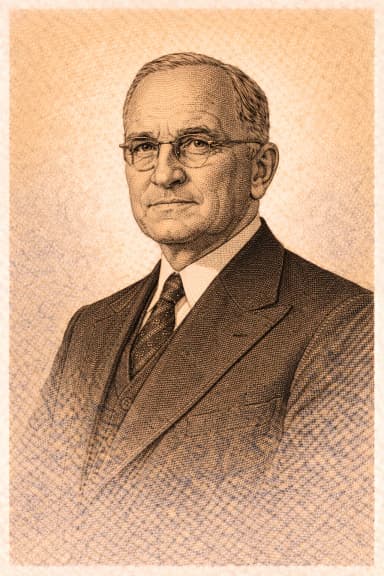 Portrait of Harry S. Truman in formal presidential attire