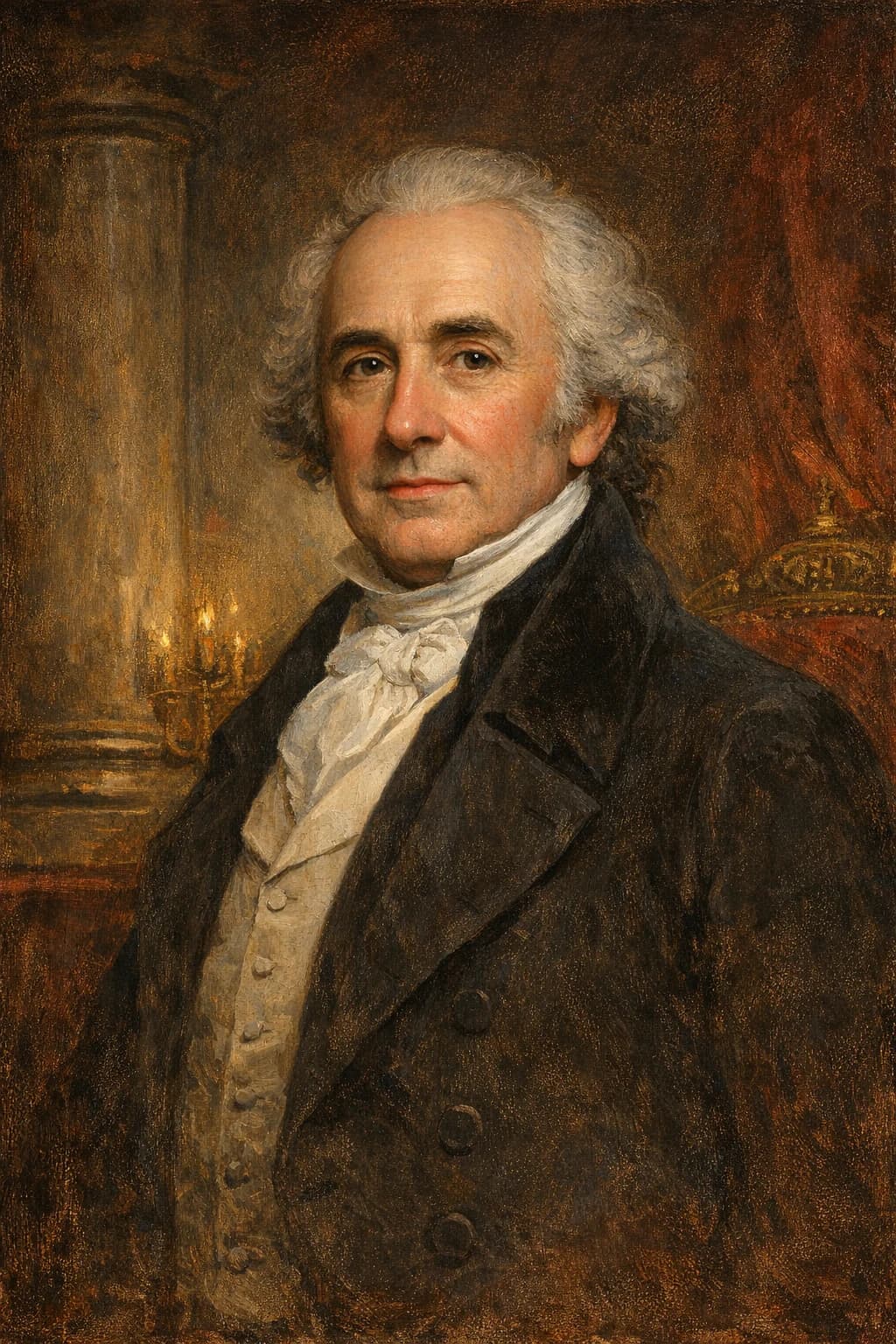 AI-generated portrait of Henry Addington in formal Georgian attire