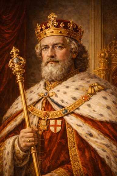 Portrait of Henry IV in medieval royal attire