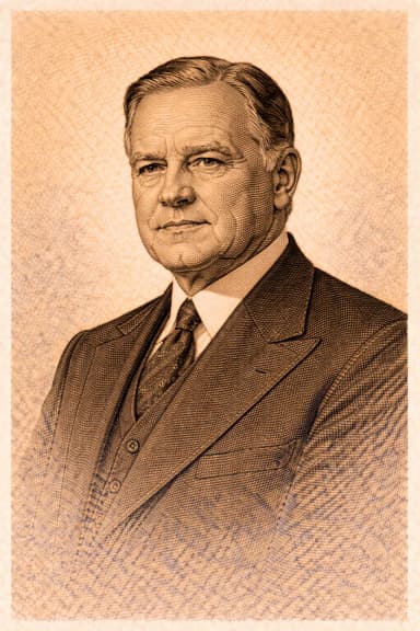 Portrait of Herbert Hoover in formal presidential attire