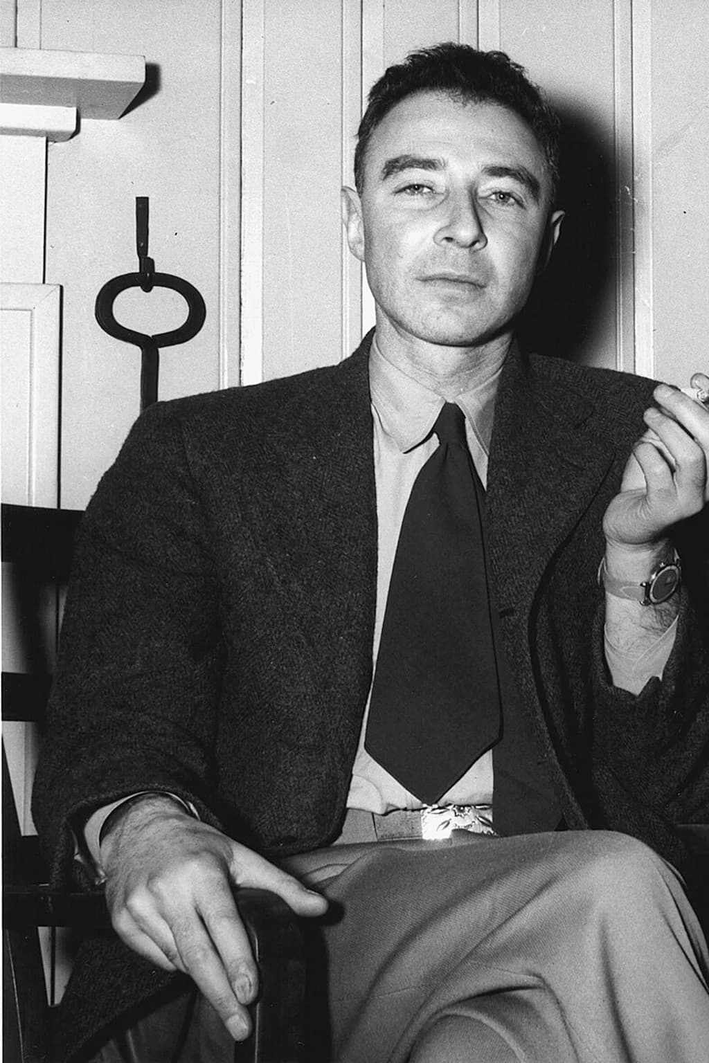 Portrait photograph of J. Robert Oppenheimer