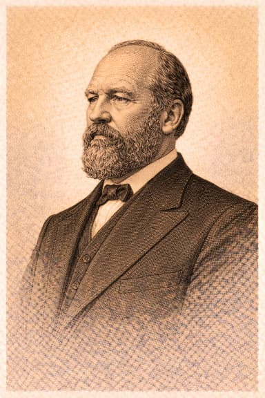 Portrait of James A. Garfield in formal presidential attire