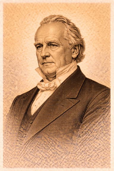 Portrait of James Buchanan in formal presidential attire