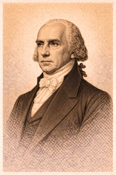 Portrait of James Madison in formal presidential attire