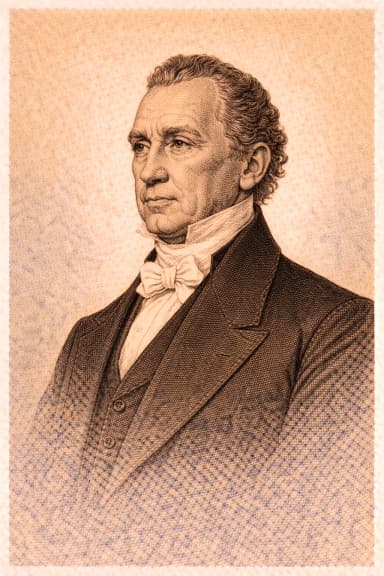 Portrait of James Monroe in formal presidential attire