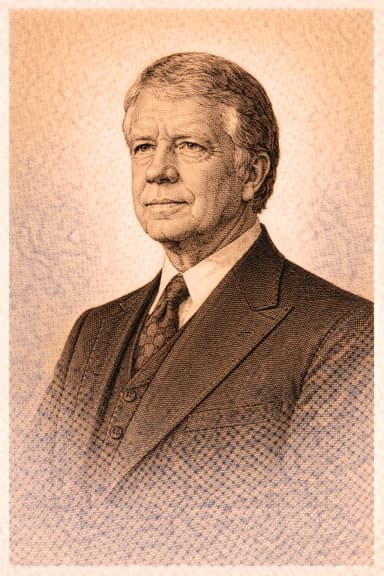 Portrait of Jimmy Carter in presidential attire