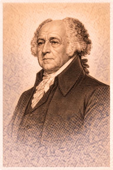 Portrait of John Adams in formal colonial attire
