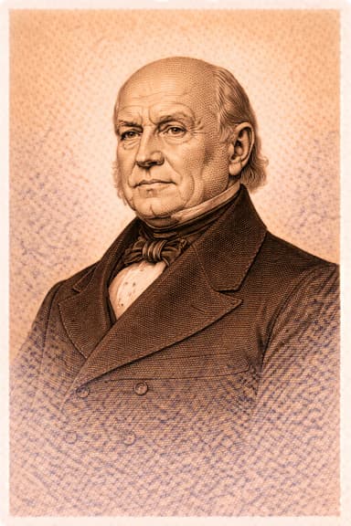 Portrait of John Quincy Adams in formal presidential attire