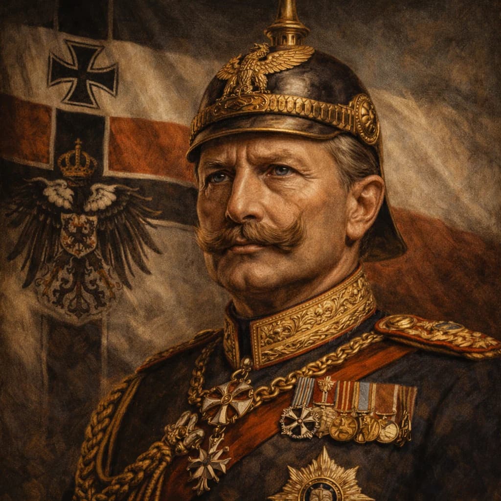 AI-generated portrait of Kaiser Wilhelm II in German imperial military uniform