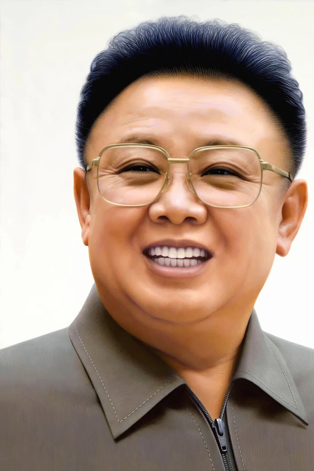 Portrait photograph of Kim Jong Il