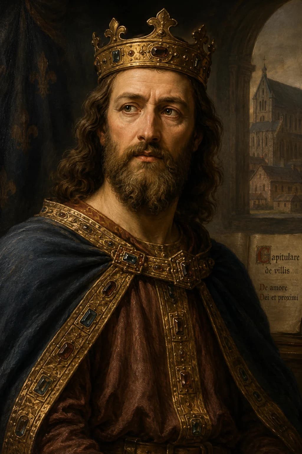 Portrait of Louis the Pious, Carolingian emperor