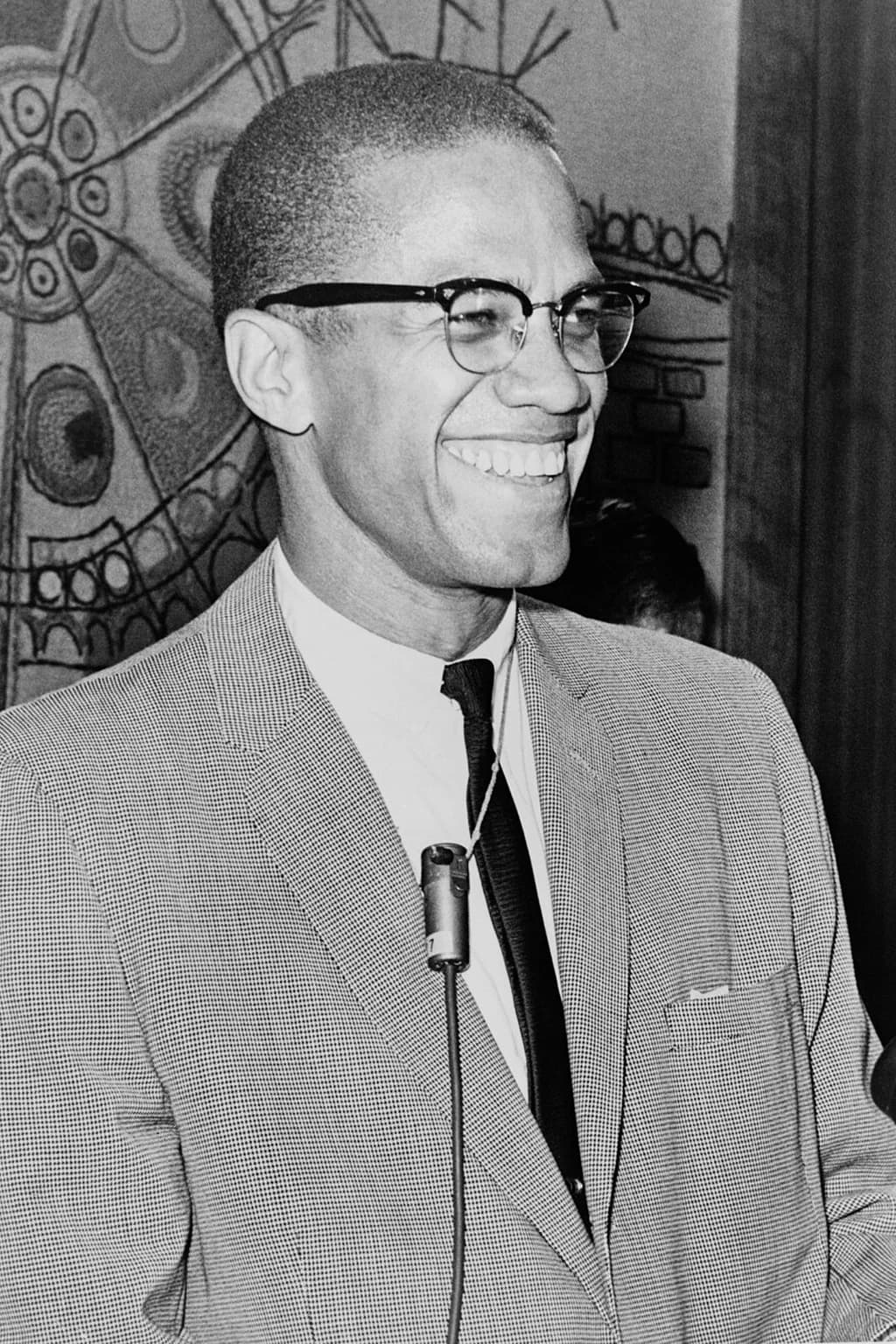 Malcolm X in a March 1964 photograph by Ed Ford.