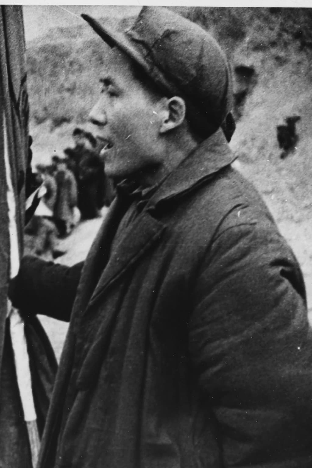 Archival photograph of Mao Zedong addressing a crowd, from a National Archives record dated 6 December 1944.