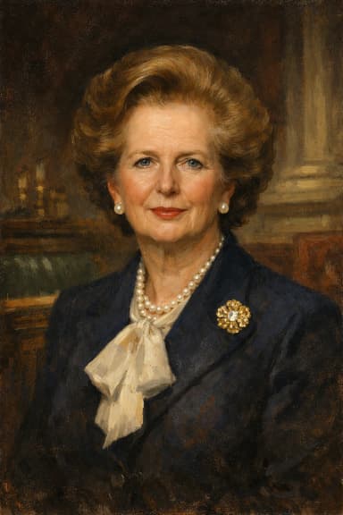 Portrait of Margaret Thatcher in formal ministerial attire