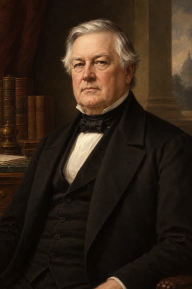 AI-generated portrait of Millard Fillmore in formal presidential attire
