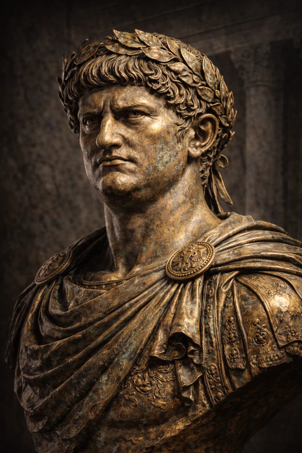 Portrait of Nero in Roman imperial attire