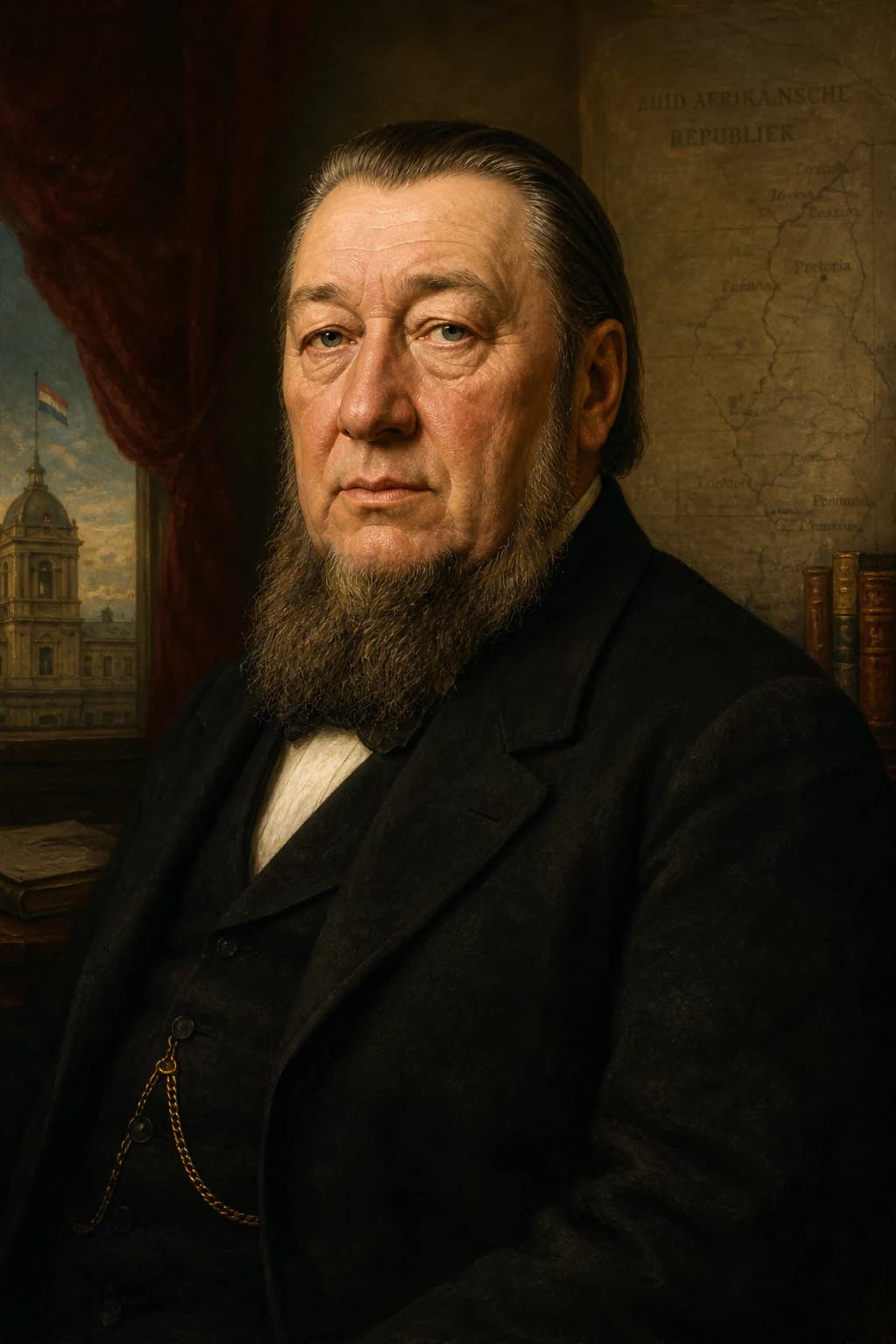 AI-generated portrait of Paul Kruger