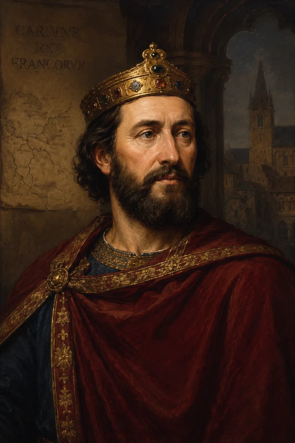 Portrait of Pepin III, king of the Franks