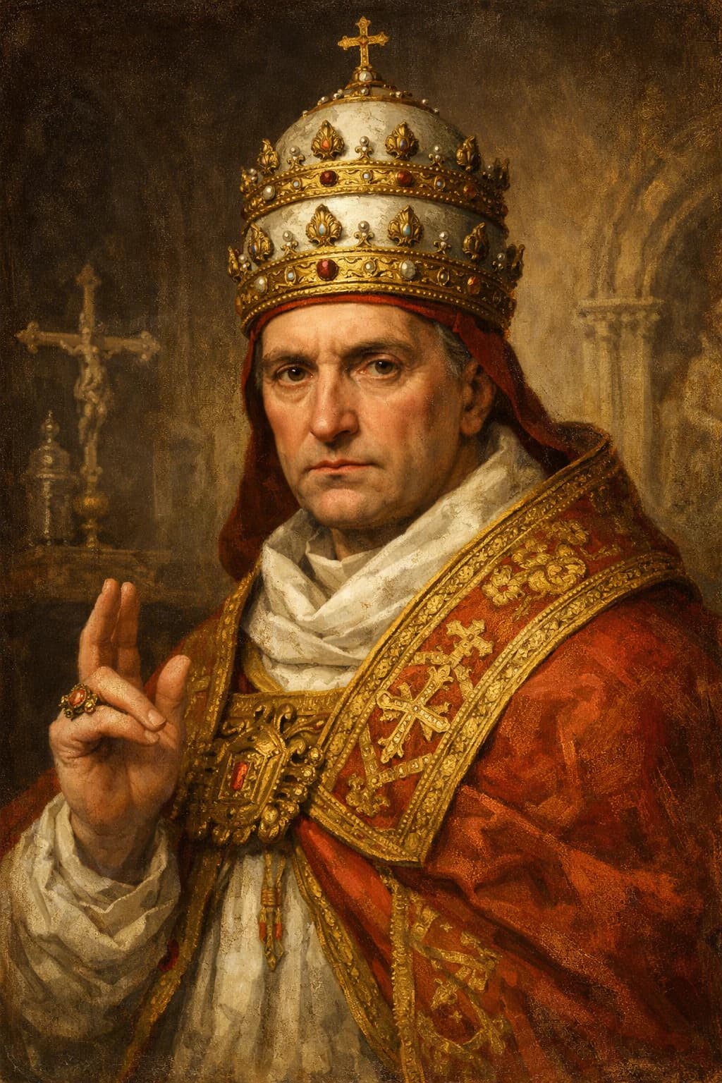 AI-generated portrait of Pope Innocent III