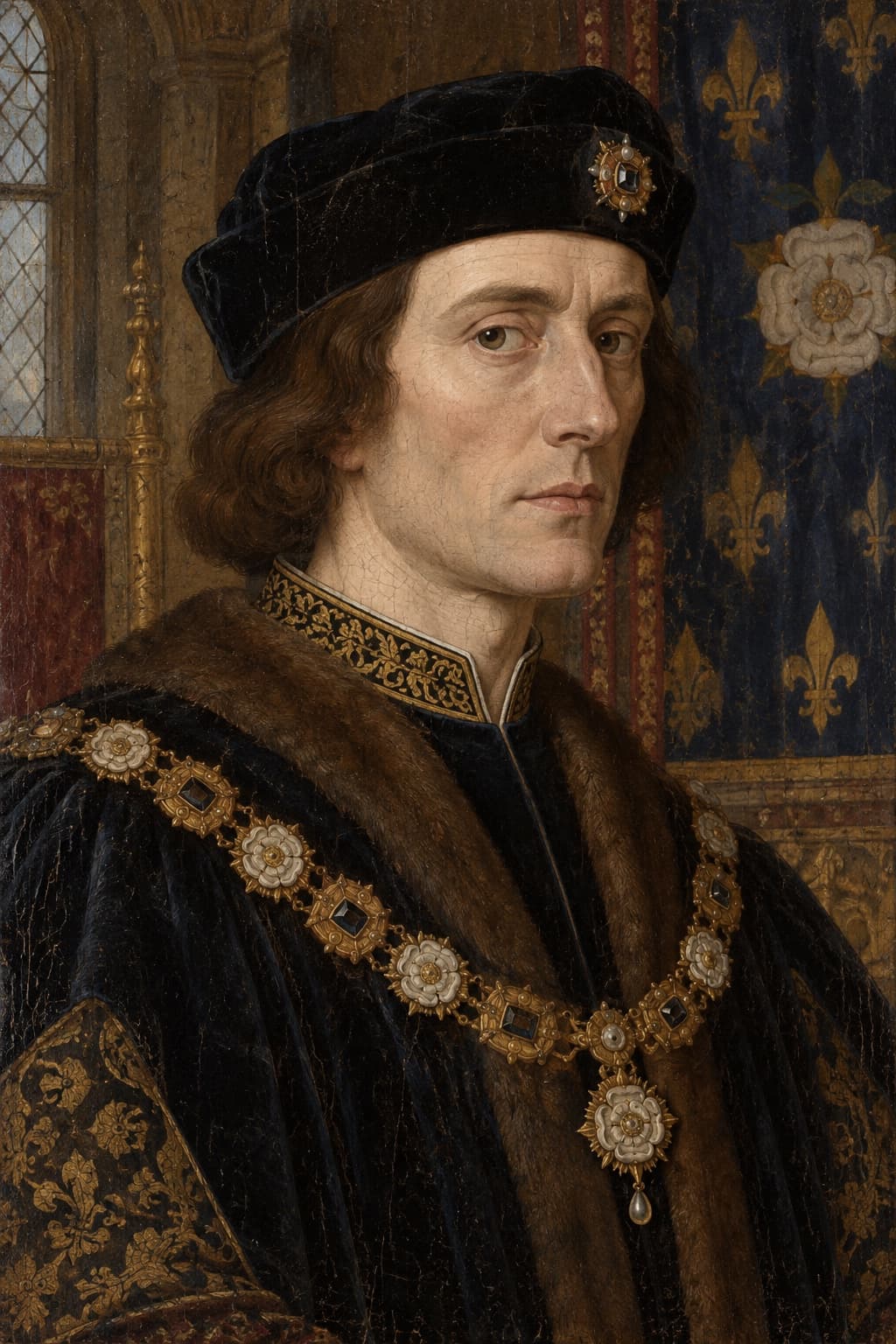 AI-generated late-medieval panel portrait of Richard, Duke of York
