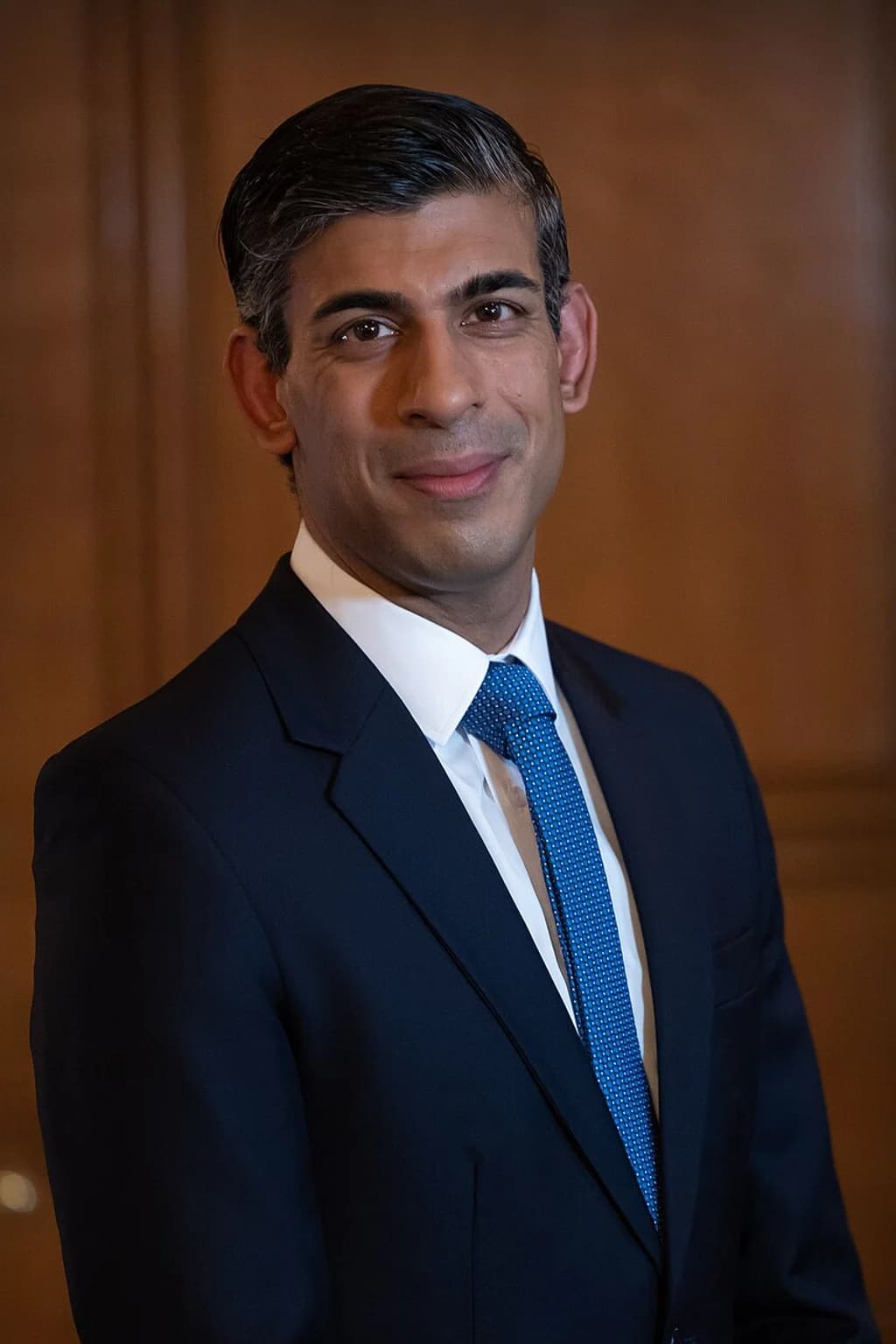 Official portrait photograph of Rishi Sunak