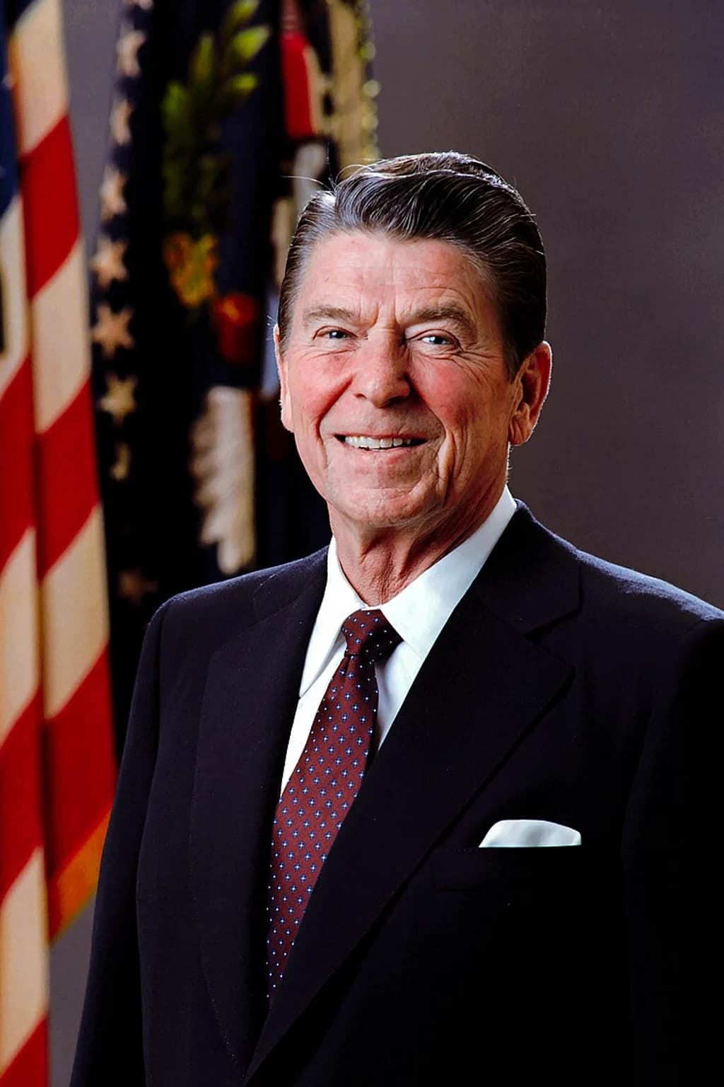 Portrait photograph of Ronald Reagan