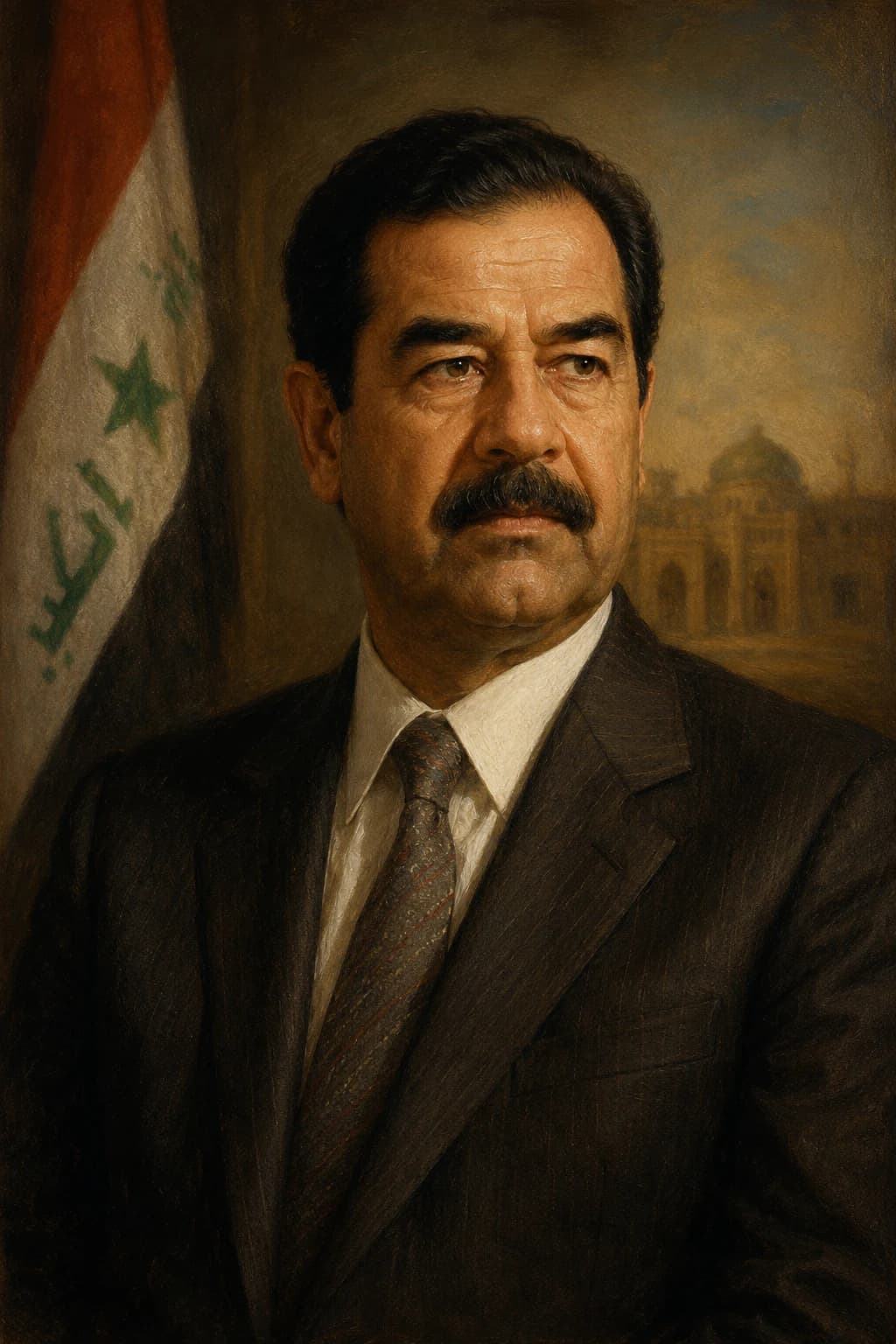 Portrait of Saddam Hussein