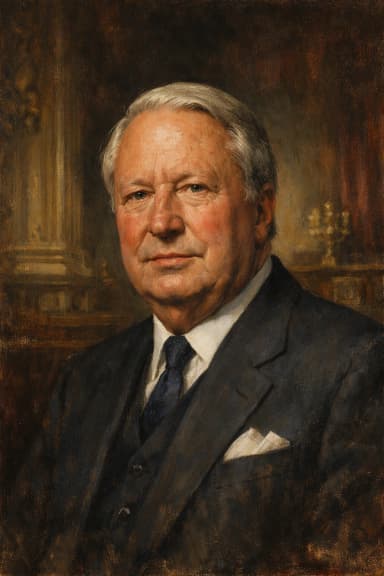 Portrait of Sir Edward Heath in formal ministerial attire
