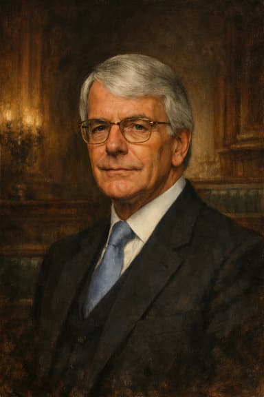 Portrait of Sir John Major in formal ministerial attire