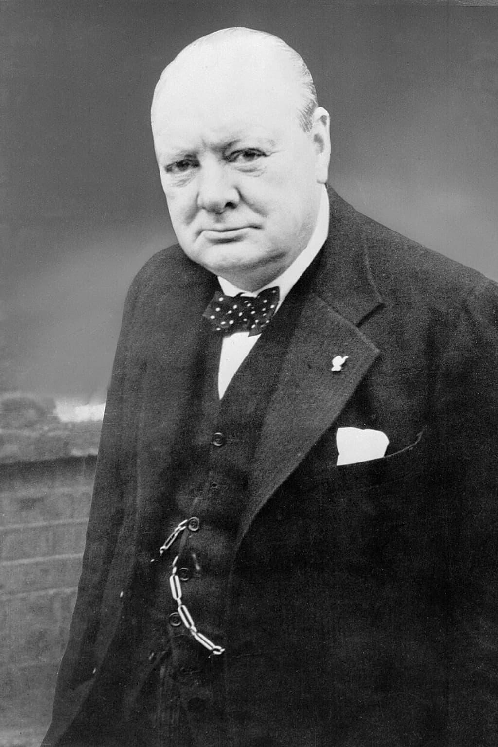 Portrait photograph of Sir Winston Churchill