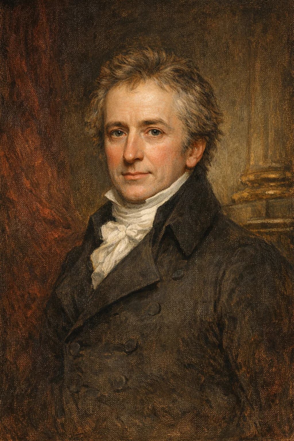 AI-generated portrait of Spencer Perceval in formal Regency-era attire